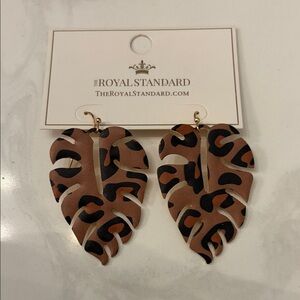 The Royal Standard Leopard Leaf Earrings
